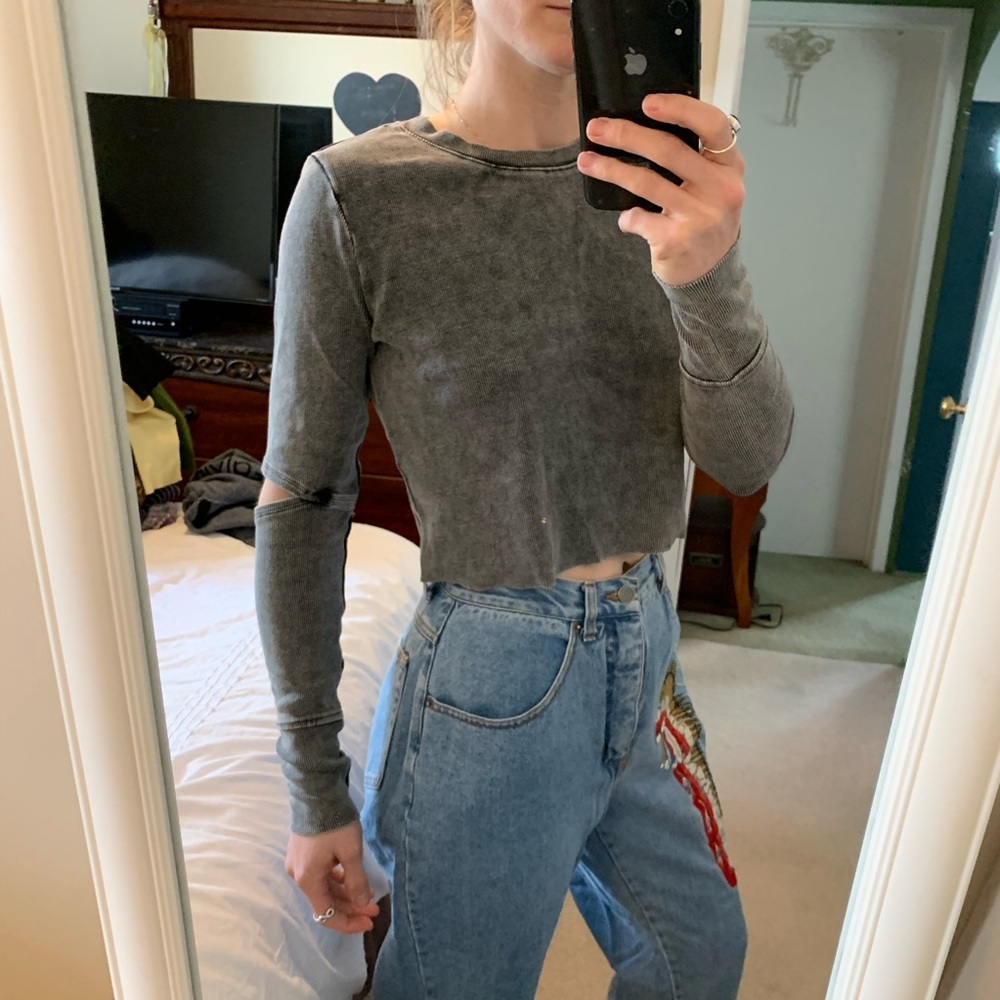 H&M Long Sleeve Crop Top